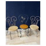 3 DOLL CHAIRS 2 MATCHING