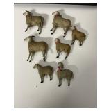 VINTAGE WOOLLY SHEEP FIGURINES, MISSING HORNS