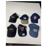 6 BASEBALL HATS INCLUDIN NIKE USA AND NCIS, ALL