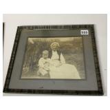 FRAMED PHOTO GRANDMA JONES & RUDOLPH 12 X 14