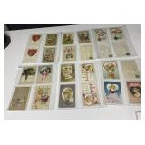VINTAGE VALENTINE POSTCARDS GROUP OF 40