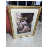 PRINT WOMAN IN PINK DRESS 38" X 30"