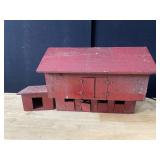 CHICKEN COOP FOR TRAIN DISPLAY 10" H X 12" W X 7"