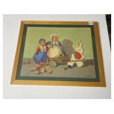 RENEE BARNS PRINT, MATTED AND FRAMED, 24X20