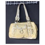 GENNA DE ROSSI PURSE NEW SILVER TRIM W/ GOLD