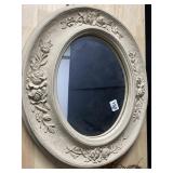 OVAL COMPOSITION MIRROR W/ ROSES