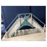 TRAIN LAYOUT PLATFORM WITH STAIRS 17" H X 34" W X