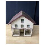 WOODEN HOUSE FOR TRAIN LAYOUT 11" H X 9" W X 10"