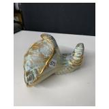 STANGL CORNUCOPIA, ANTIQUE GOLD BLUE COLOR, SMALL