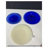 BLUE PLATES AND CLEAR PLATE