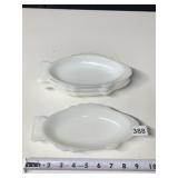 4 GLASBAKE FISH SHAPED BAKING DISHES
