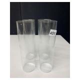 4 - 10X3 GLASS CYLINDERS/SHADES/CHIMNEYS