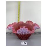 CRANBERRY HOBNAIL PINK BOWL