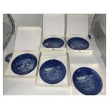 BING & GRONDAHL CHRISTMAS PLATES, 1980, 81 & 82