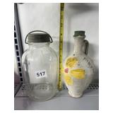 MARKET BOTTLE, GLASS JAR WITH ZINC LID