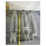 3 GLASS ROLLING PINS
