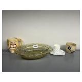 AMBER DISH, NOVELTY GIRLY MUG, POTTERY CUP