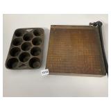 CAST IRON MUFFIN TIN, BURKE & JAMES INC. VINTAGE