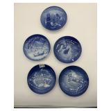 B & G COPENHAGEN PLATES 1970, 1971, 74, 75, 79