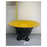LOETZ POWOLNY ART DECO FOOTED BOWL BLACK W/