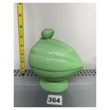 JADEITE COVERED MELON LE SMITH GLASS