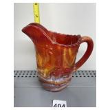 IMPERIAL RED SLAG GLASS PITCHER OLDEN RUBY LINE