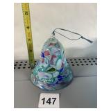 CAPE COD GLASS WORKS COLORFUL BELL ORNAMENT NO
