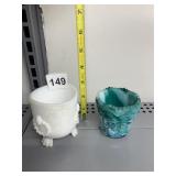 VASILE TUBI VADAN STYLE ART GLASS VASE W/  MOUNT