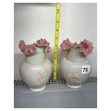 BRISTOL GLASS OPALESCENT COLOR HAND PAINTED