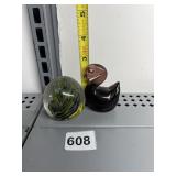 PURPLE AMYTHEST SWAN, PAPER WEIGHT