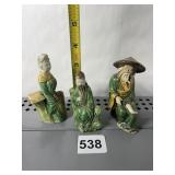 CHINESE SHIWAN MUDMAN GLAZED PORCELAIN FIGURINES