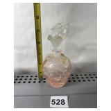 MCM ART GLASS FLOWERED VASE WITH PLONTAL MARK ON