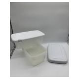 5 STERLITE STORAGE BINS GREAT FOR CRAFTS AND