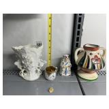 PORCELAIN WEDDING VASE ITALIAN SGRAFFIOTO POTTERY