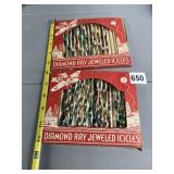 DIAMOND RAY JEWELED ICICLES IN BOX