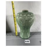 JAPANESE VASE W/ PAPER STICKER