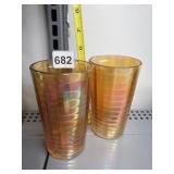 2 CARNIVAL GLASSES