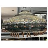 STAINED GLASS LAMP SHADE 21" ROUND DOES HAVE