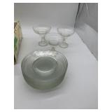12 GLASS PLATES 8", 8 MARGARITA OR PARFAIT