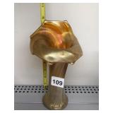 CARNIVAL GLASS JACK IN THE PULPIT VASE