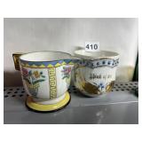 GERMAN CUP AND HAND PAINTED CREAMER