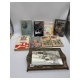 BRASS DRESSER TRAY MISSING FOOT AND MIRROR ISNï¿½T