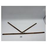 2 VINTAGE BOXWOOD FOLDING RULERS, LUFKIN AND SEE