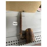 UNUSUAL WOOD PIPE W/ WRAPPED DESIGN