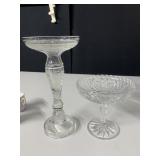 HAWS CUT GLASS COMPOTE THAT CAN BE CONVERTED INTO
