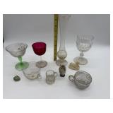 BUD VASE, PUNCH GLASSES, ETC.