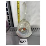 ART GLASS PINK PERFUME BOTTLE WITH BIRD