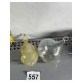 2 BLOWN GLASS ORNAMENTS