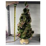 VINTAGE CHRISTMAS TREE W/ MINIATURE DECORATIONS