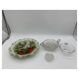 PEGGY KARR APPLE BLOSSOM BOWL SIGNED PK600, CUT